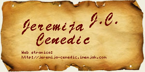 Jeremija Čenedić vizit kartica